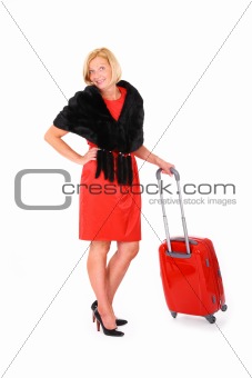 Elegant woman going on a trip