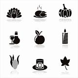 black thanksgiving day icons