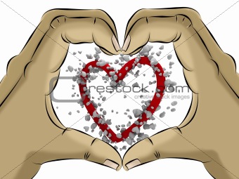 heart shaped hand