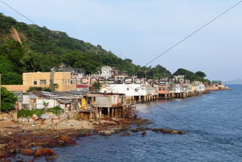 fishing village of Lei Yue Mun in Hong Kong