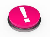 3d pink button exclamation mark 