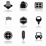 black traffic icons