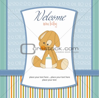 baby shower card with dog
