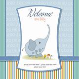 delicate baby boy shower card