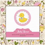 welcome baby card with duck