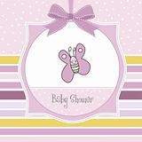 new baby shower card with butterfly