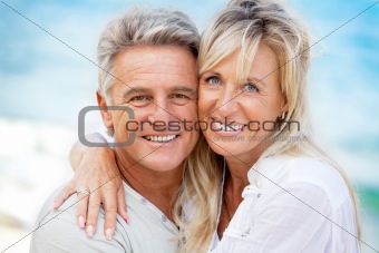 Portrait of a happy romantic couple outdoors