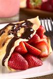 Crepe with Fresh Strawberries