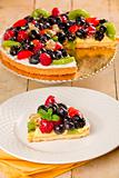 Pie with fruits
