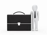 business man big briefcase