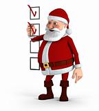Santa marking a checklist