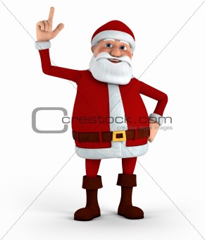 Santa pointing up
