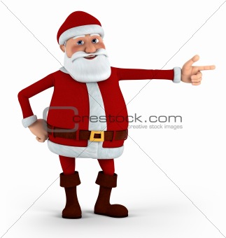 Santa pointing