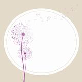 Springtime dandelion greeting card