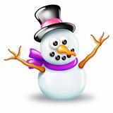 Shiny Snowman in Top Hat
