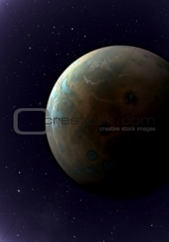planet with stars