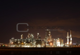 Refinery at night
