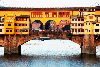 Ponte Vecchio at sunset, Florence