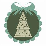 retro christmas sticker