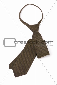 Brown stripped neck tie 