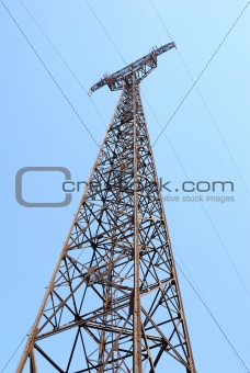 Electricity Pylon in the blue sky