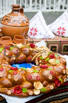 Traditional moldavian round loaf
