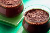 Close-up Of Chocolate Mousse Pots