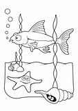 Sea life coloring book