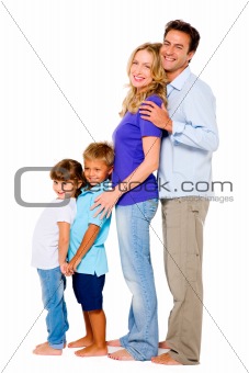 couple with two children