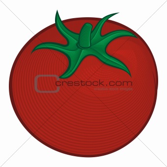 Woodcut tomato