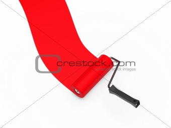 paint roller red