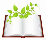 Book with plant