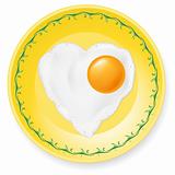 Fried egg on plate 
