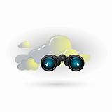 cloud and binocular icon