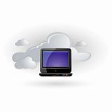 cloud and laptop icon
