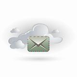 cloud and letter icon