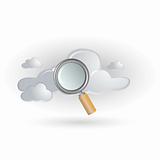 cloud and magnifying glass
