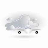 cloud and plane icon