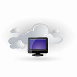 cloud and screen icon