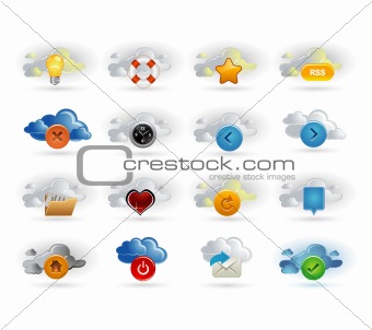 clouds and icons