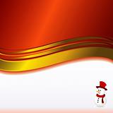 red background with snowman