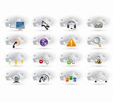 cloud networking  icons set