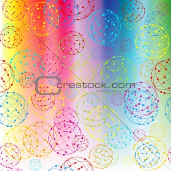 Abstract background with spheres