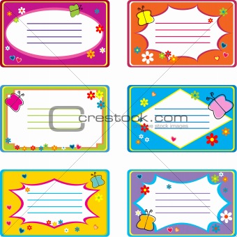 Colored visit cards