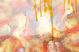 Abstract grunge wall and watercolor background