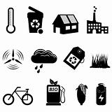 Recycle, eco and bio icons