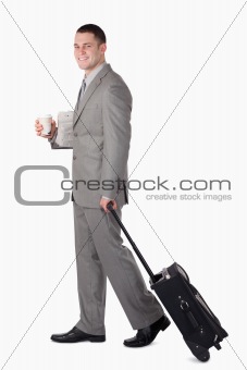 Portrait of a businessman on the go
