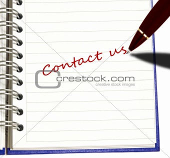 Pen writing Contact Us