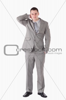 Portrait of a tired businessman