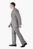 Portrait of a businessman walking